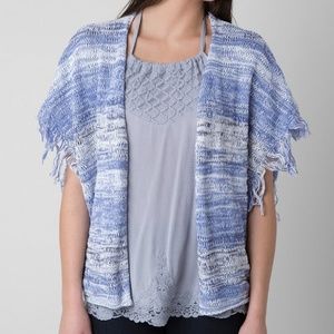 NWT Roxy Fringe Knit Short open front Cardigan Sweater Jacket Coat